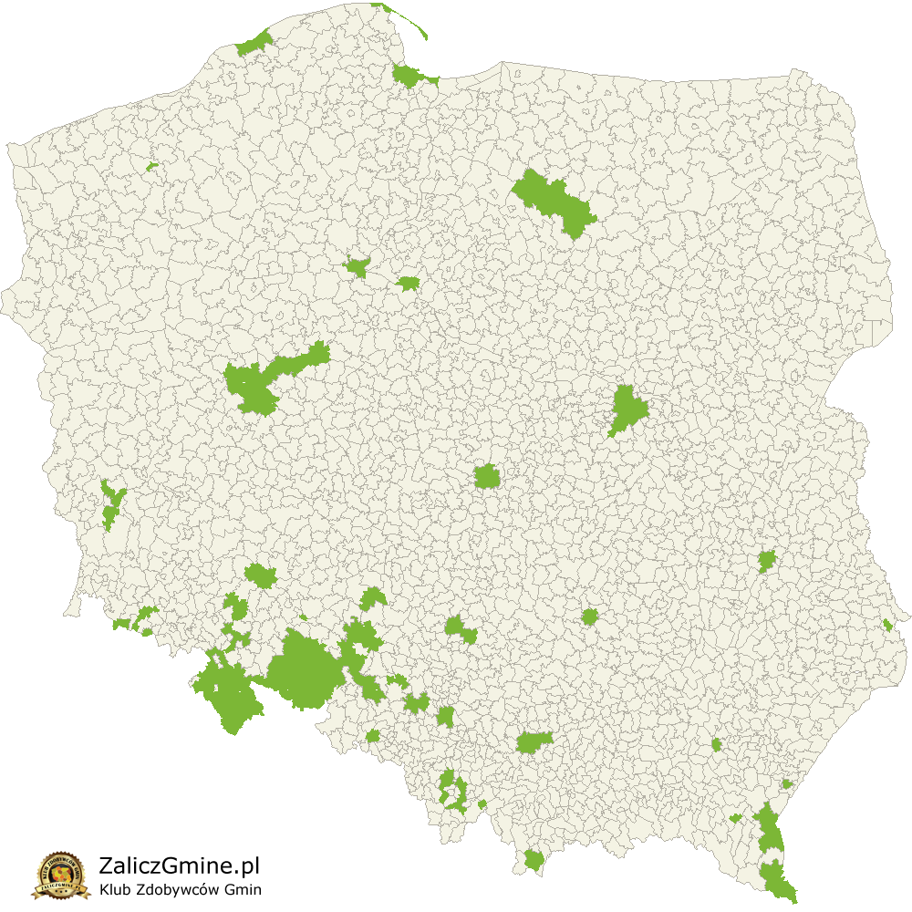 Mapa Zdobytych Gmin