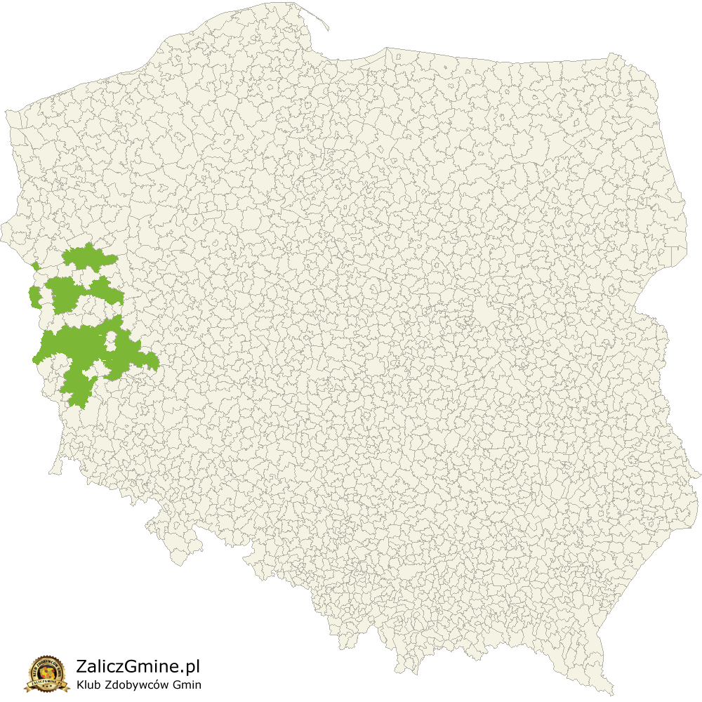 Mapa Zdobytych Gmin