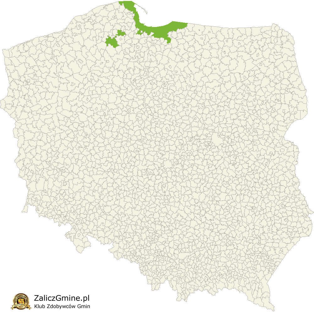 Mapa Zdobytych Gmin