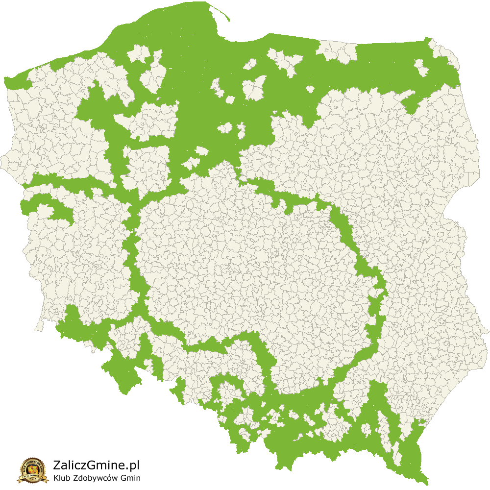 Mapa Zdobytych Gmin