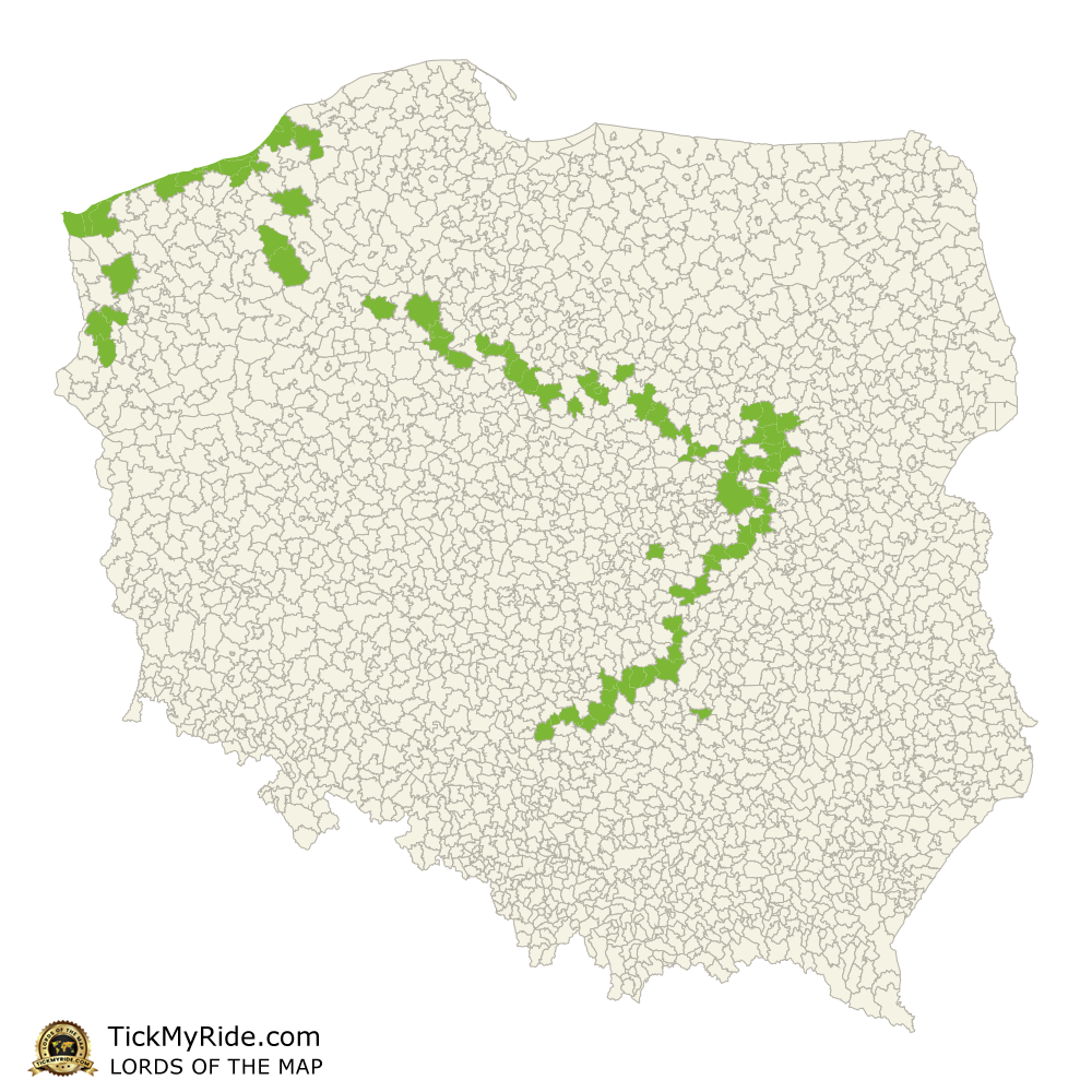 Mapa Zdobytych Gmin