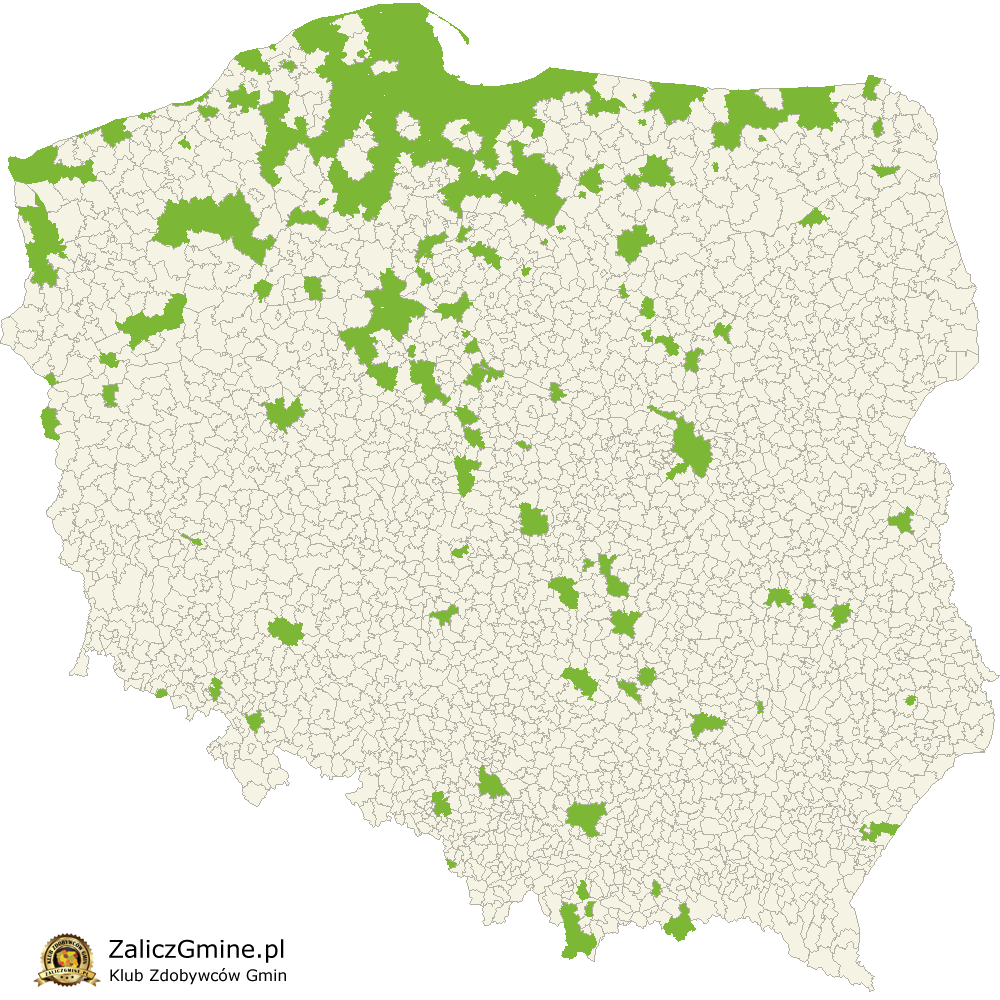 Mapa Zdobytych Gmin