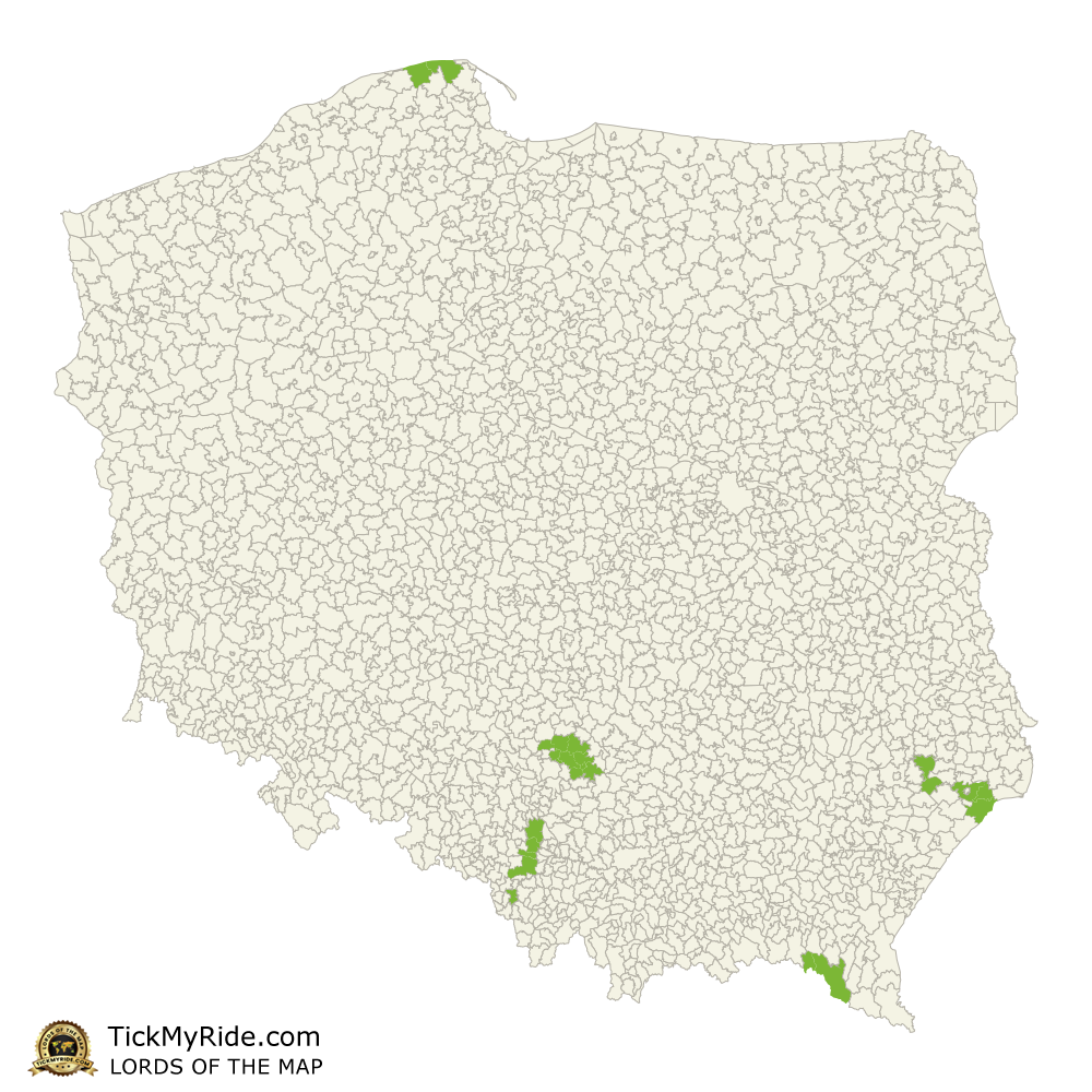 Mapa Zdobytych Gmin