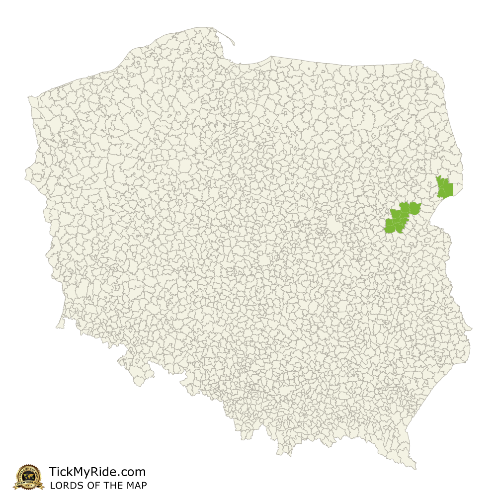 Mapa Zdobytych Gmin