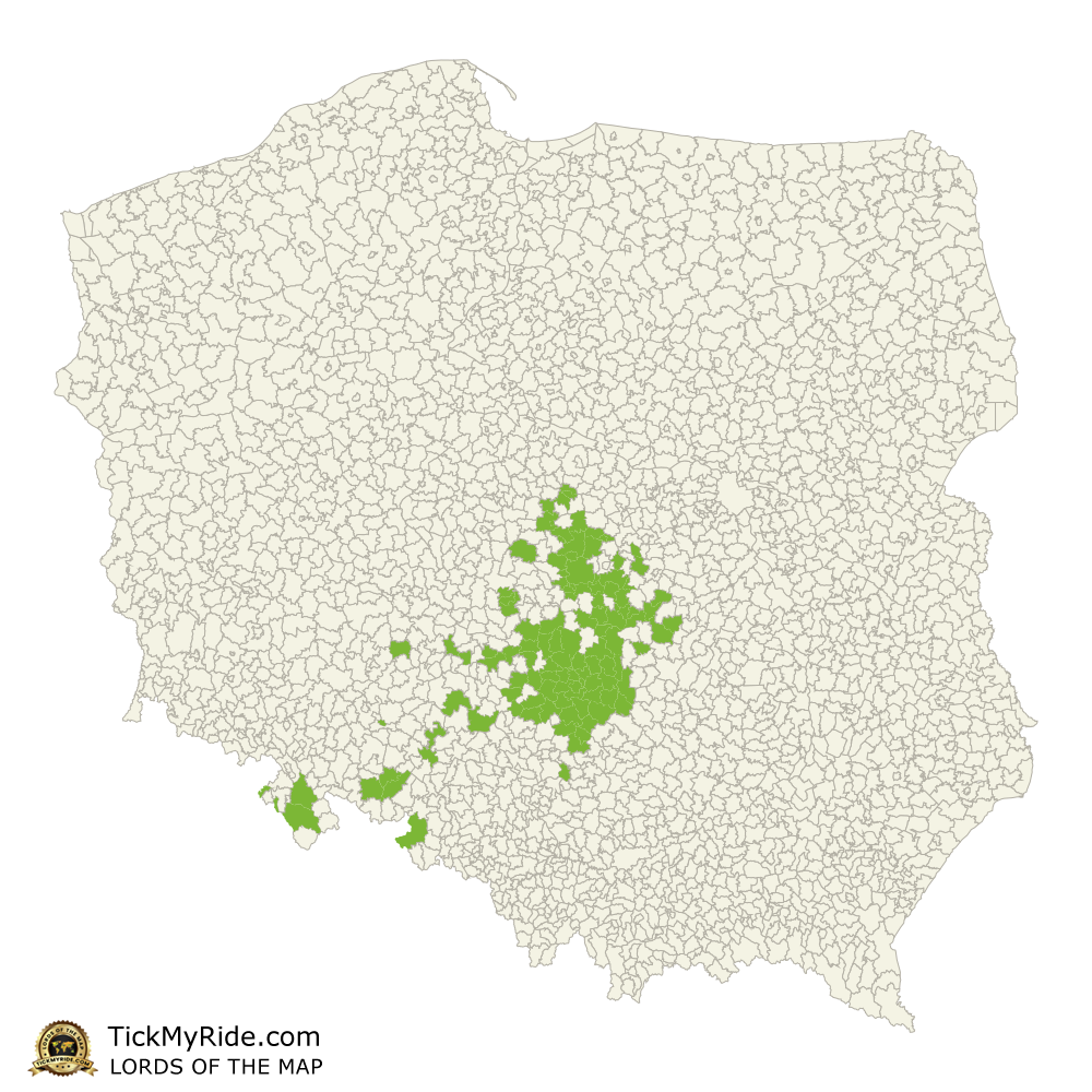 Mapa Zdobytych Gmin