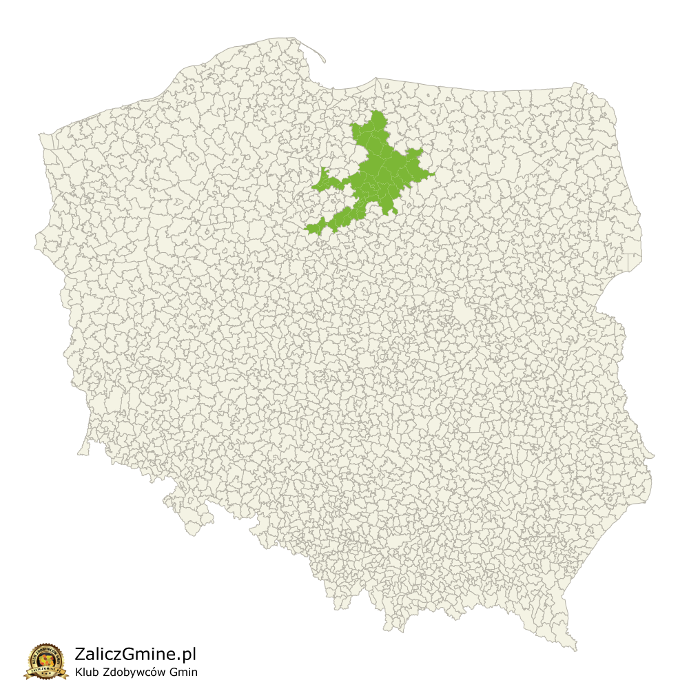 Mapa Zdobytych Gmin