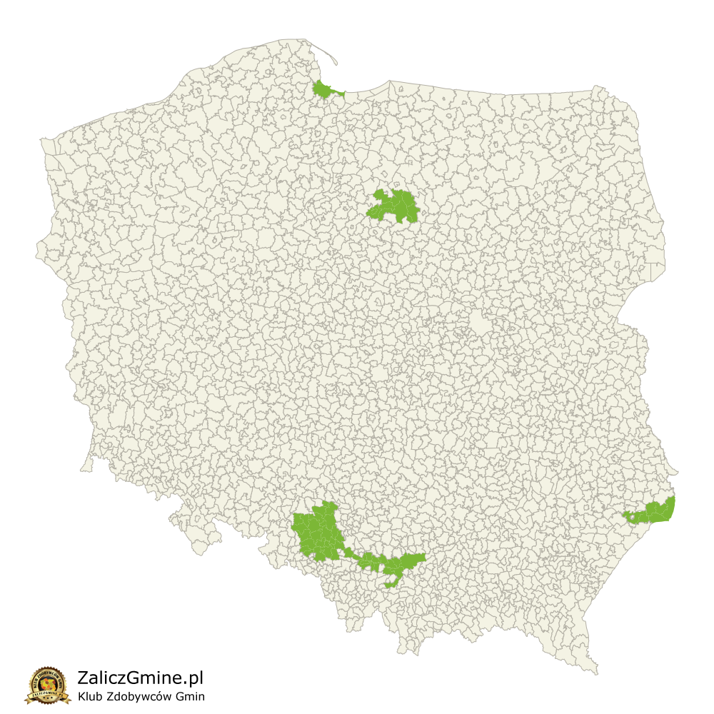 Mapa Zdobytych Gmin