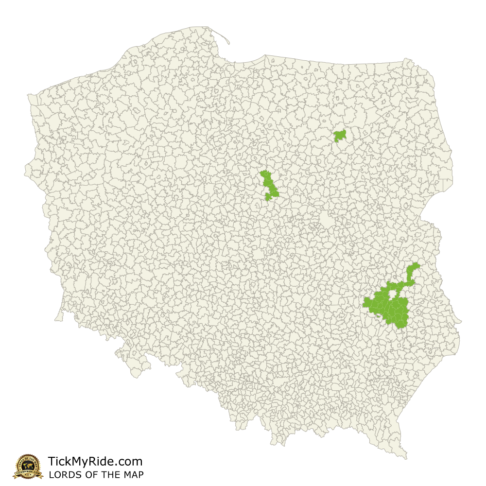 Mapa Zdobytych Gmin