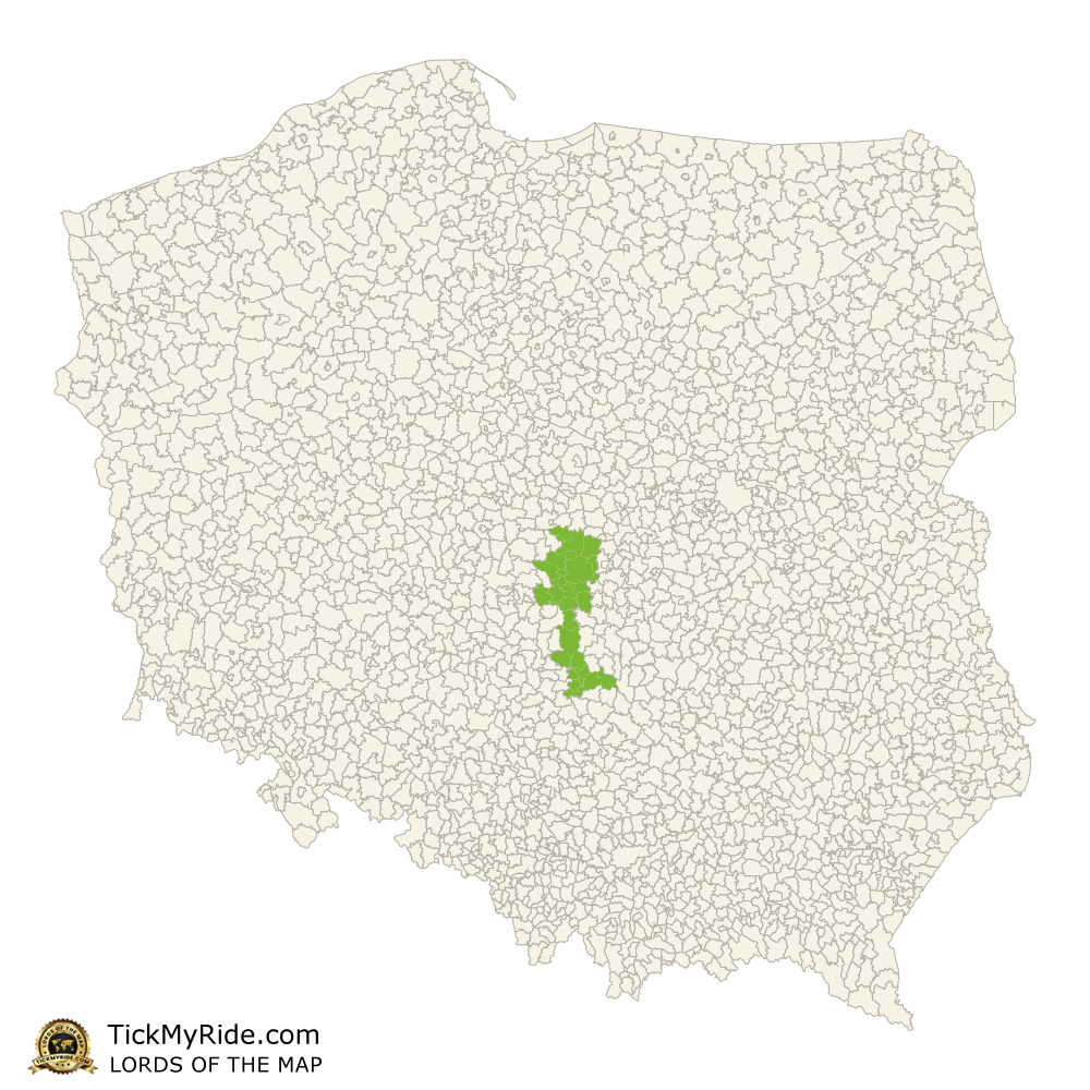Mapa Zdobytych Gmin