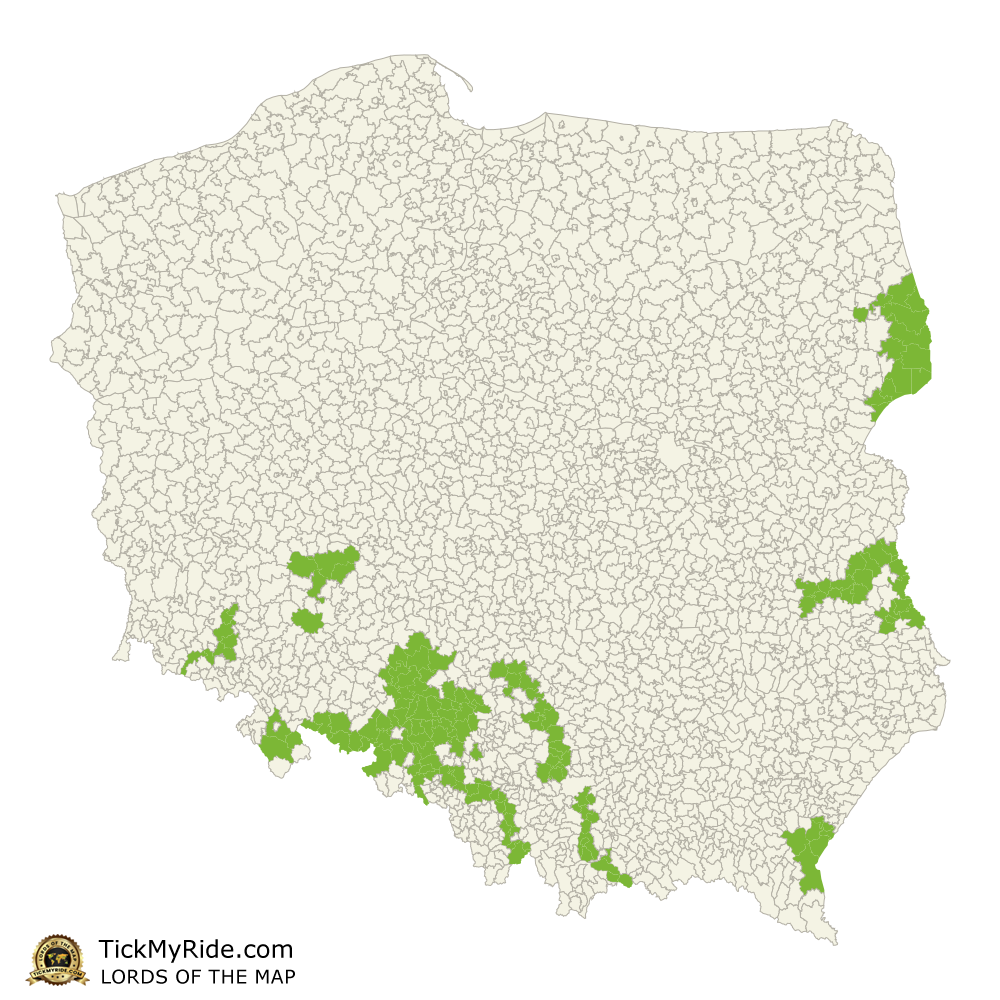 Mapa Zdobytych Gmin