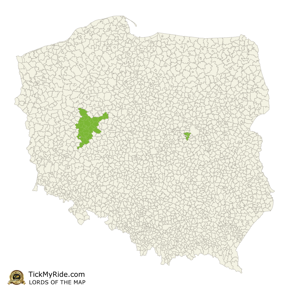 Mapa Zdobytych Gmin