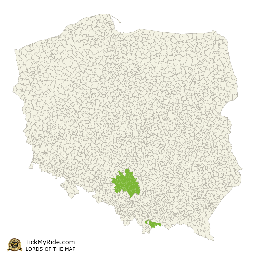 Mapa Zdobytych Gmin