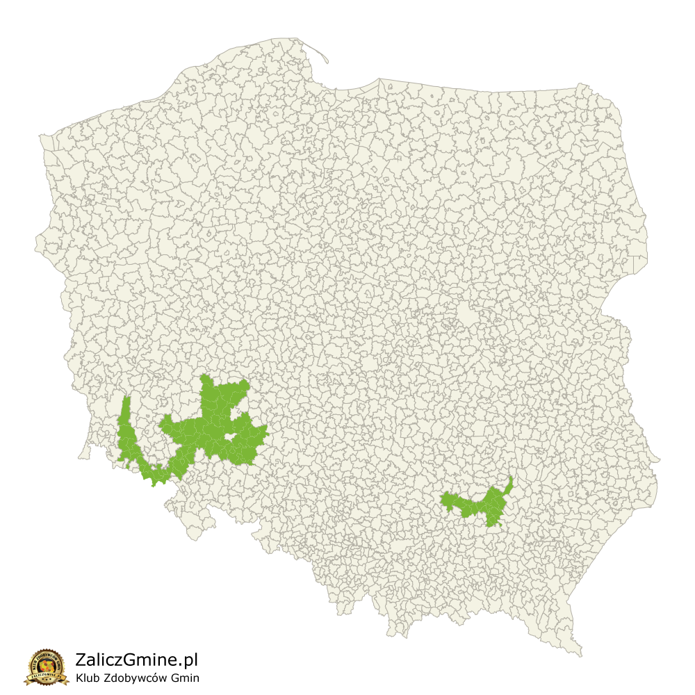 Mapa Zdobytych Gmin