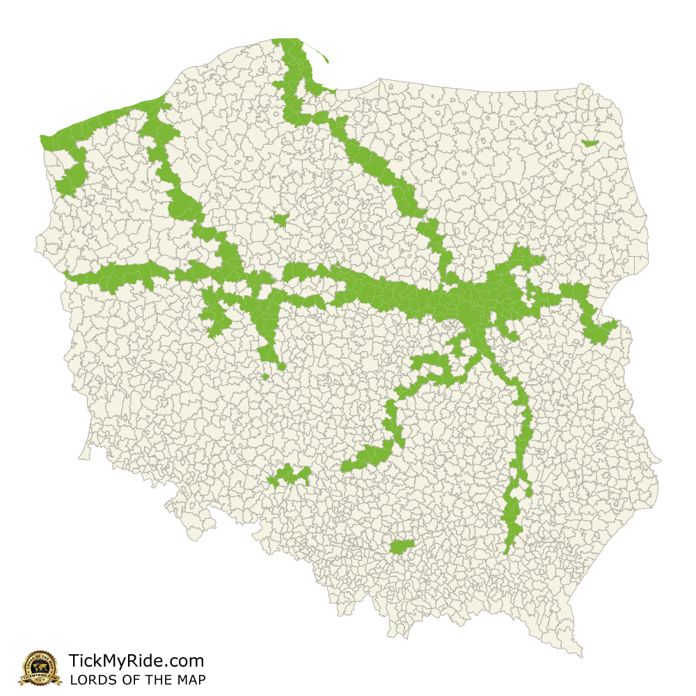 Mapa Zdobytych Gmin