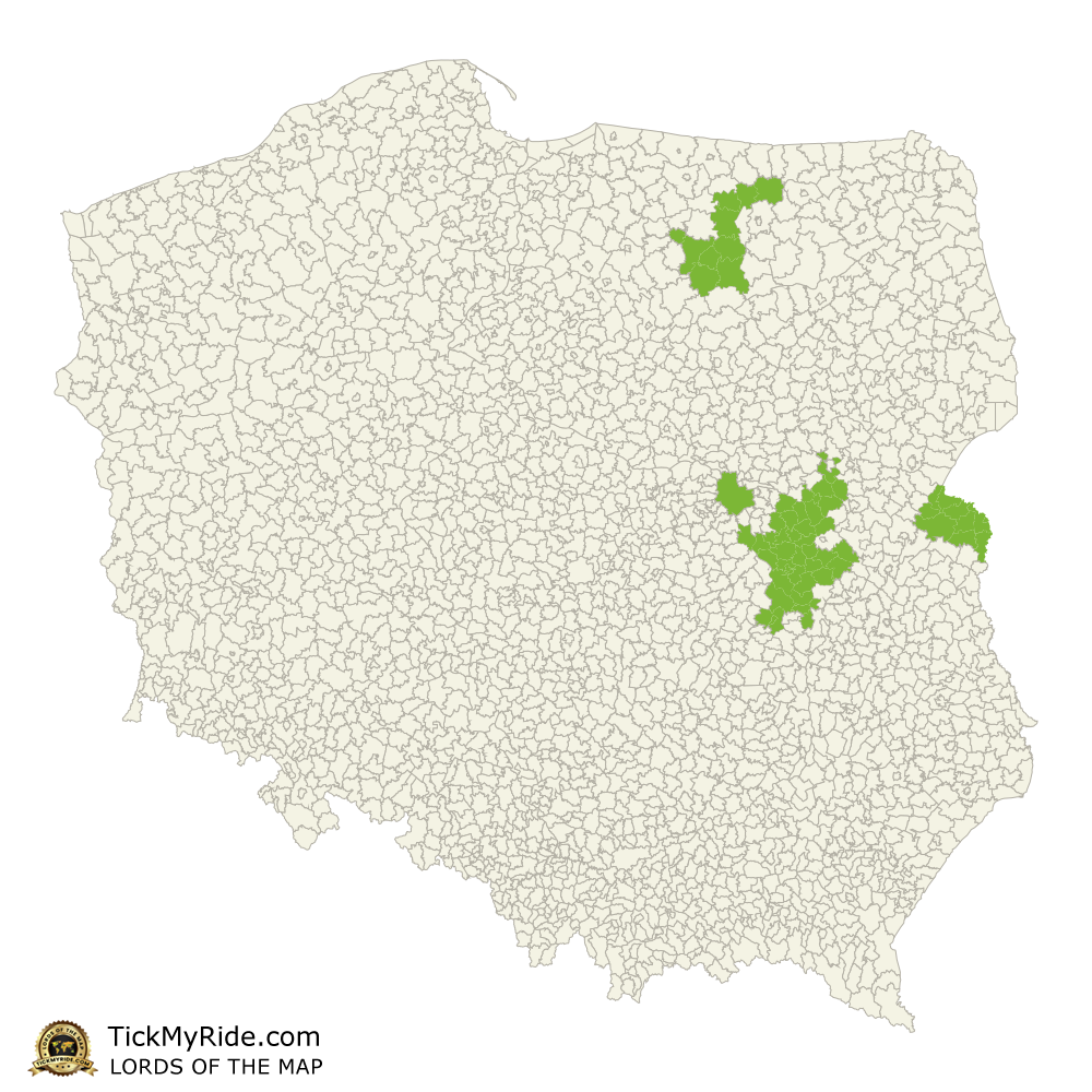 Mapa Zdobytych Gmin