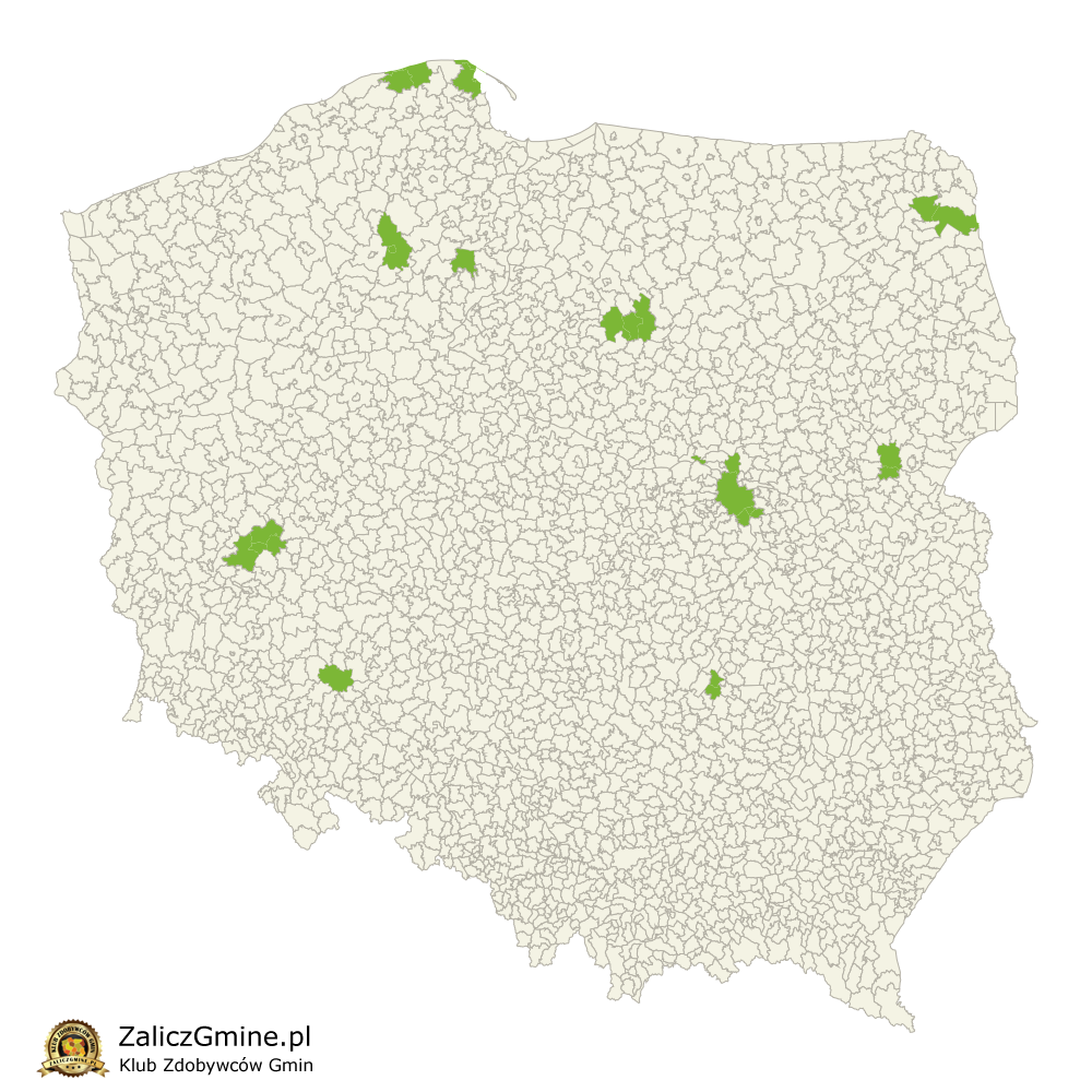 Mapa Zdobytych Gmin