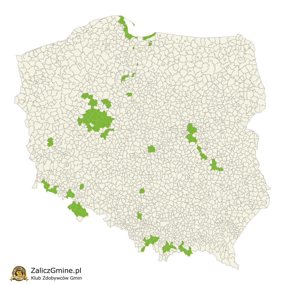 Mapa Zdobytych Gmin