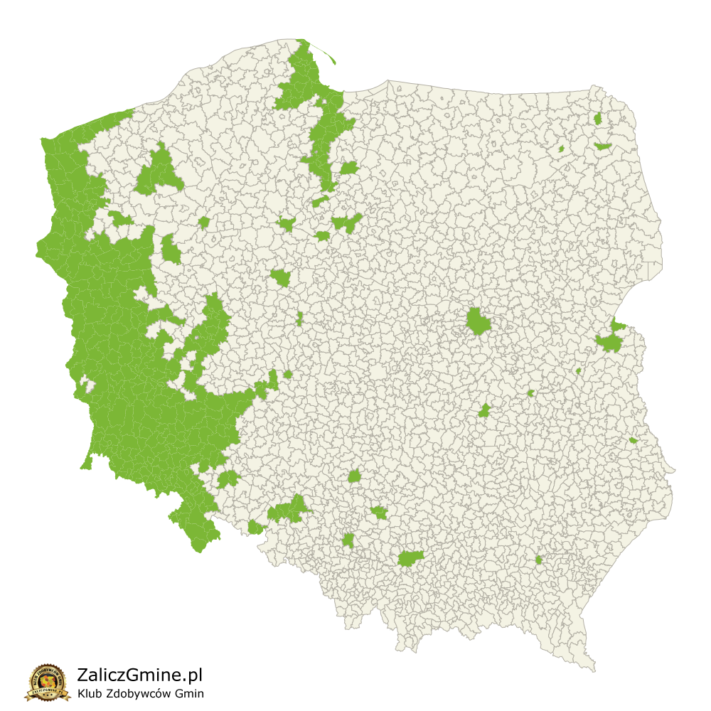 Mapa Zdobytych Gmin