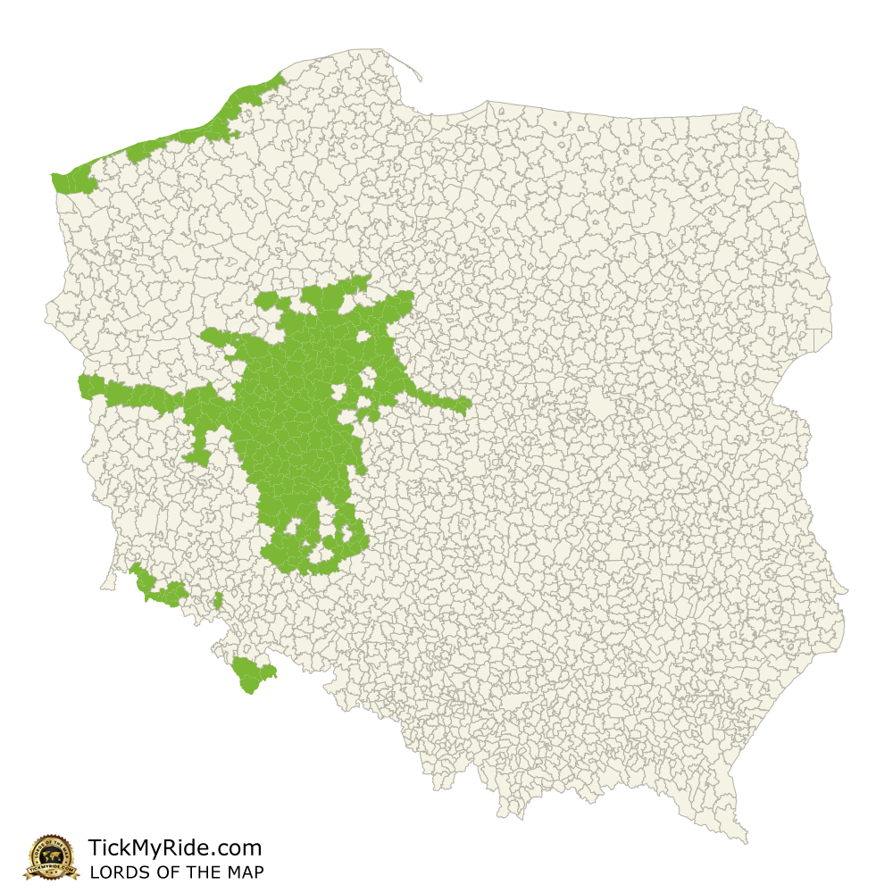 Mapa Zdobytych Gmin