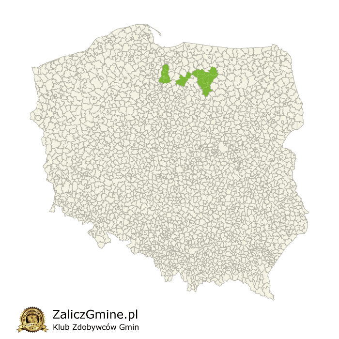 Mapa Zdobytych Gmin