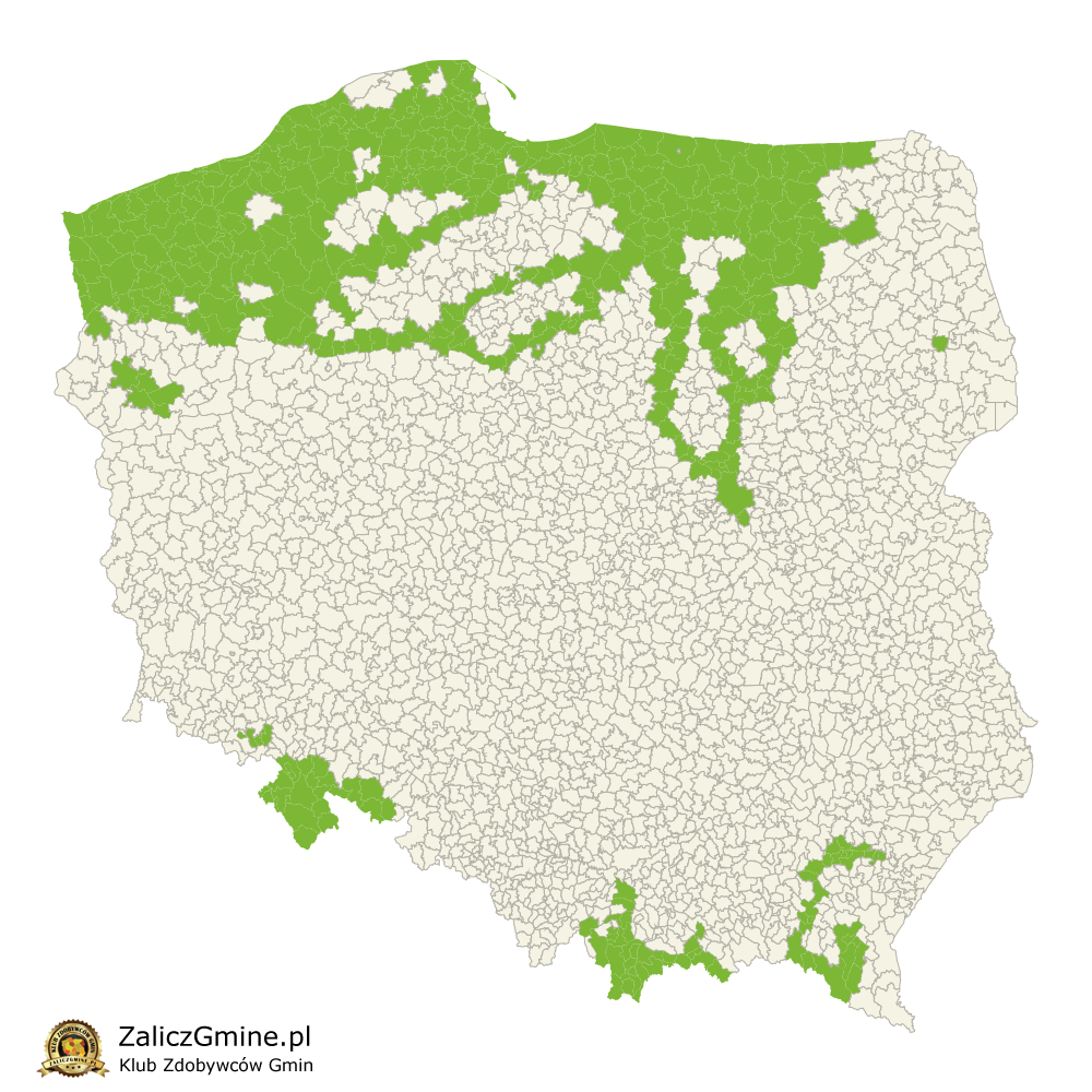 Mapa Zdobytych Gmin