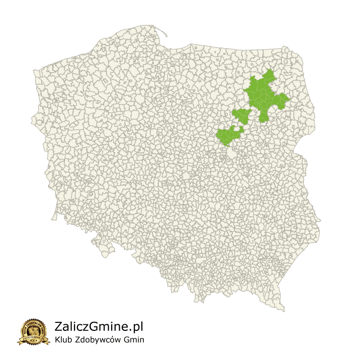 Mapa Zdobytych Gmin