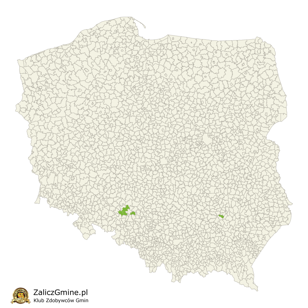 Mapa Zdobytych Gmin