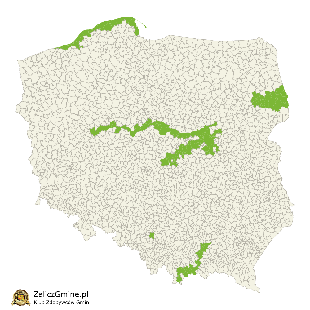 Mapa Zdobytych Gmin
