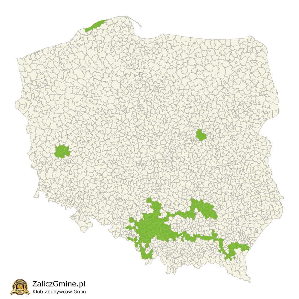 Mapa Zdobytych Gmin