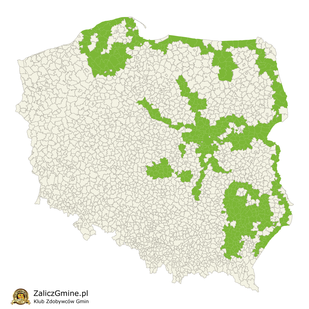 Mapa Zdobytych Gmin