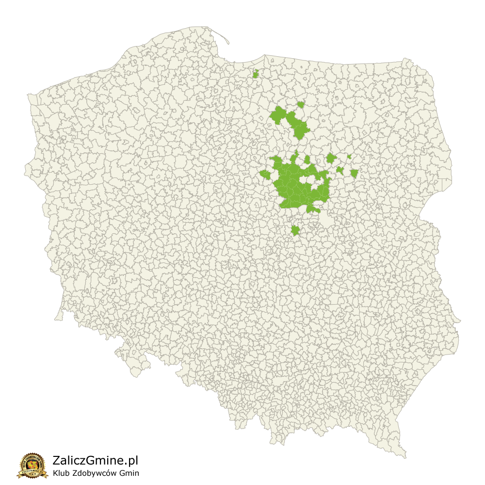 Mapa Zdobytych Gmin