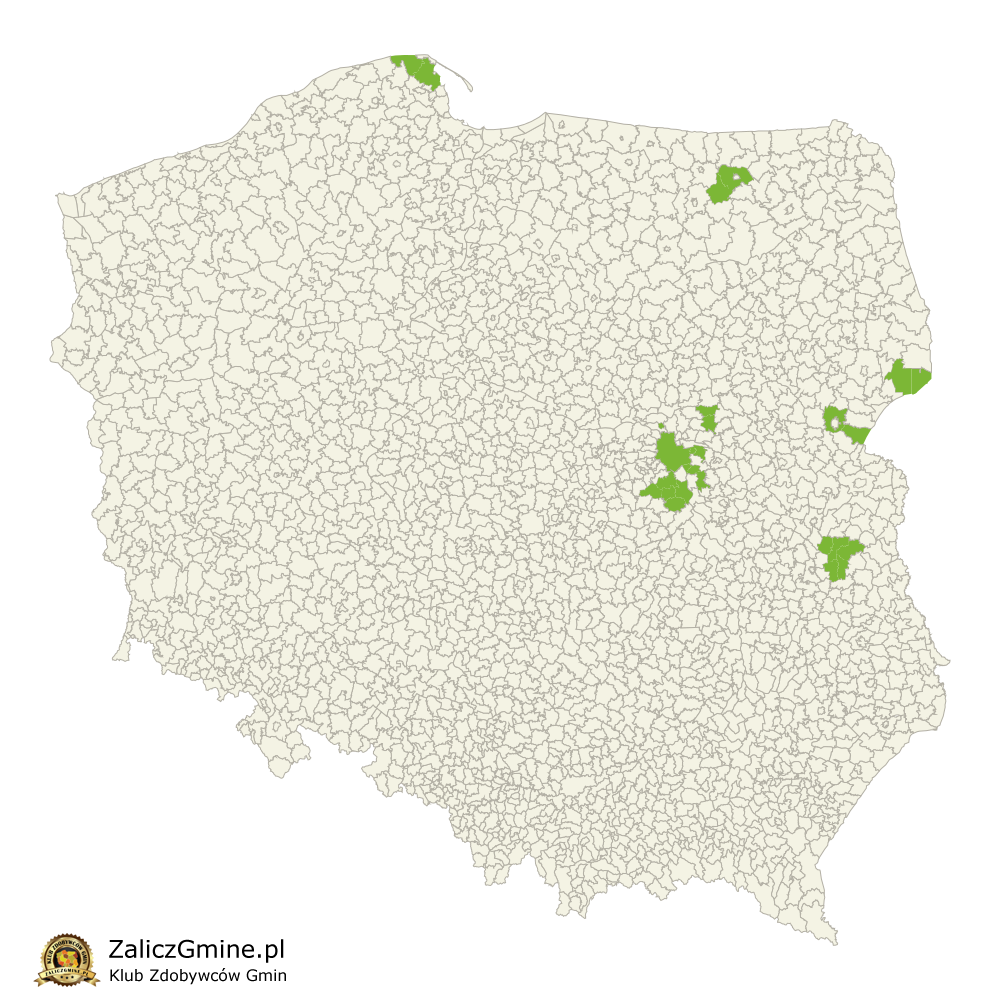 Mapa Zdobytych Gmin