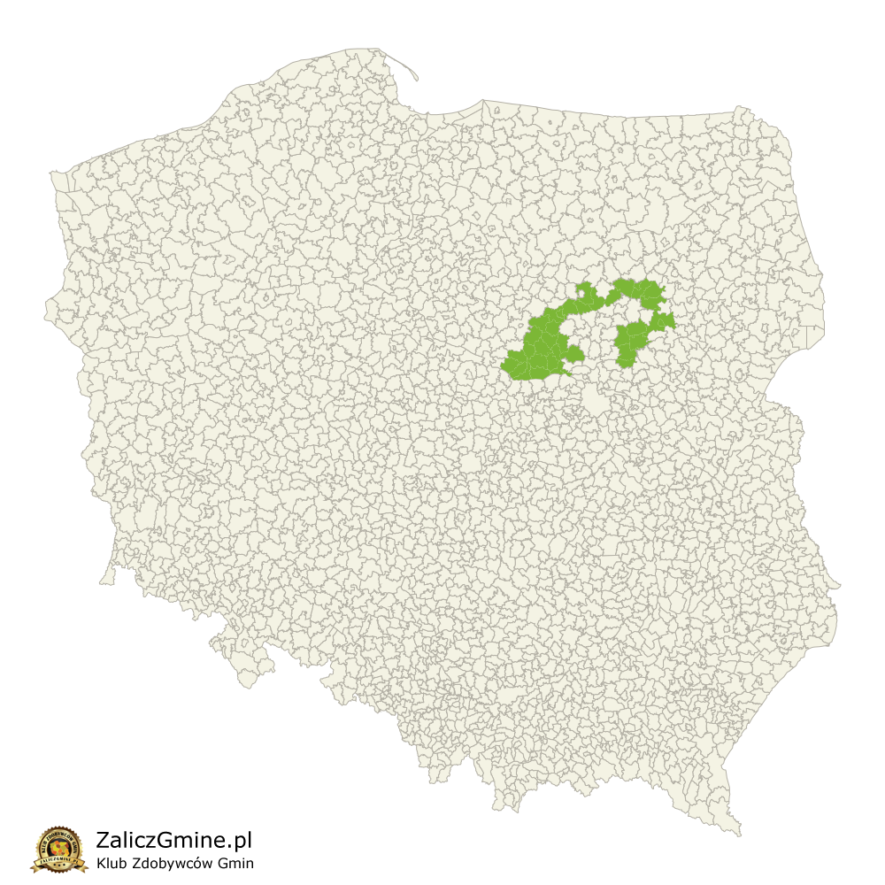 Mapa Zdobytych Gmin