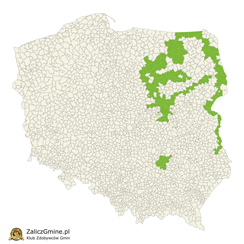 Mapa Zdobytych Gmin