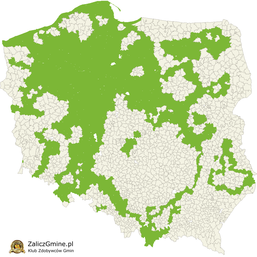 Mapa Zdobytych Gmin