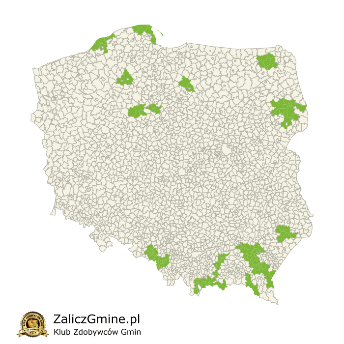 Mapa Zdobytych Gmin
