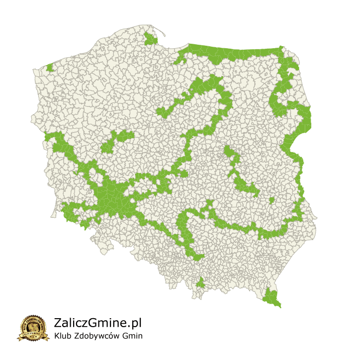 Mapa Zdobytych Gmin