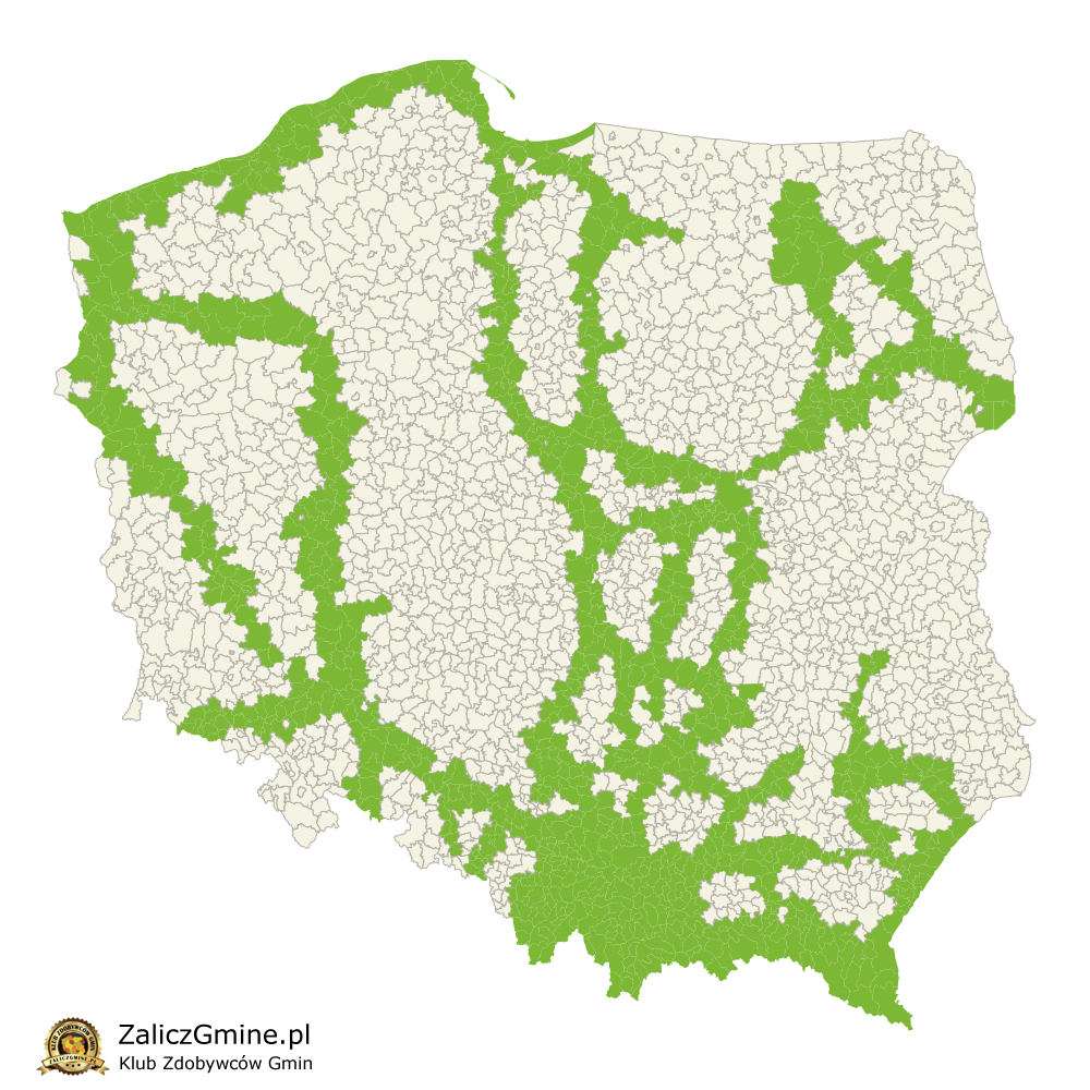 Mapa Zdobytych Gmin