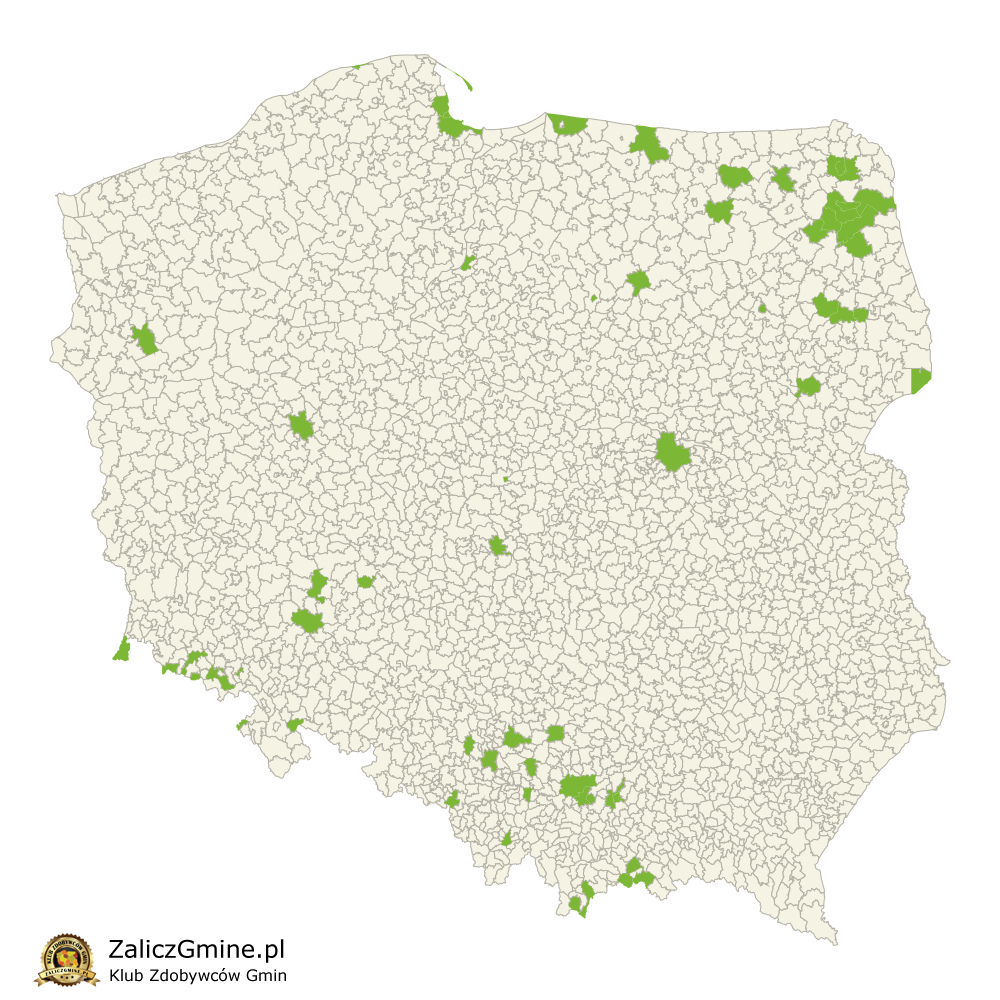 Mapa Zdobytych Gmin