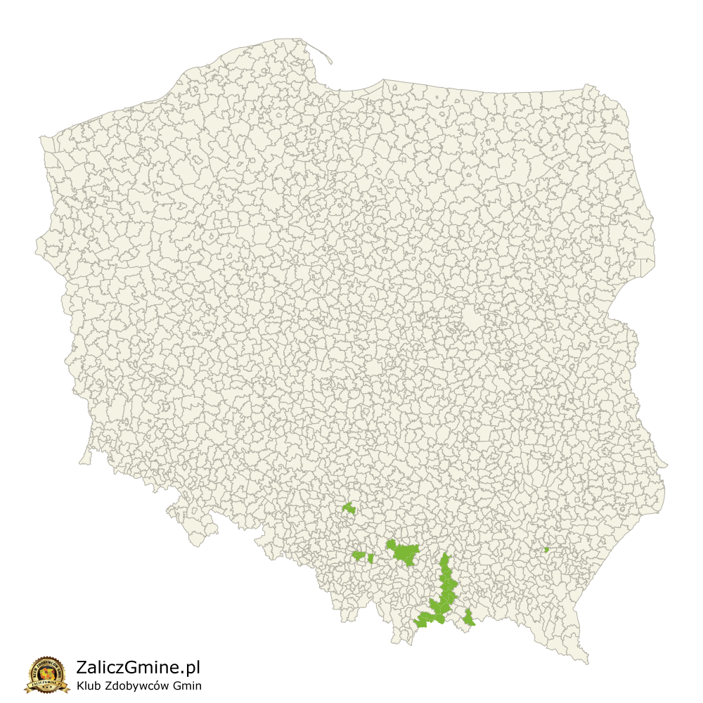 Mapa Zdobytych Gmin