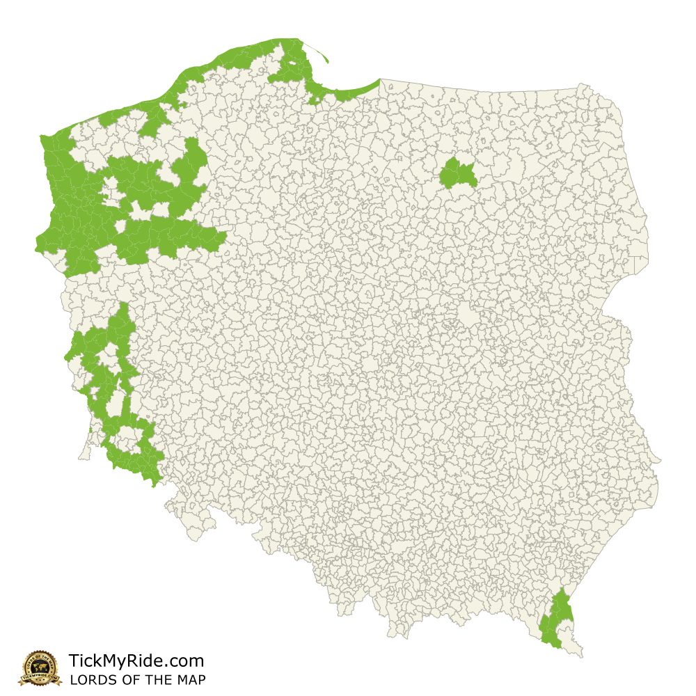 Mapa Zdobytych Gmin