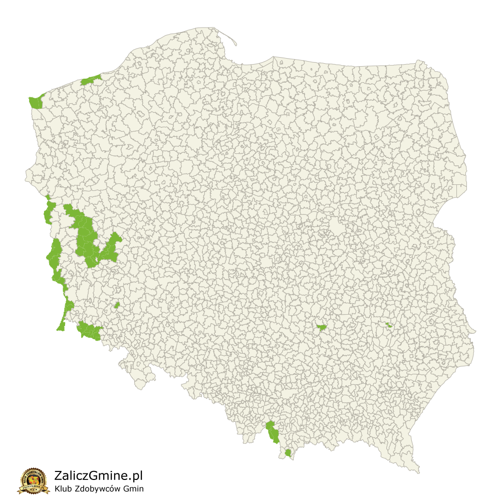 Mapa Zdobytych Gmin