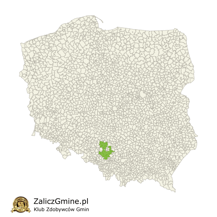 Mapa Zdobytych Gmin