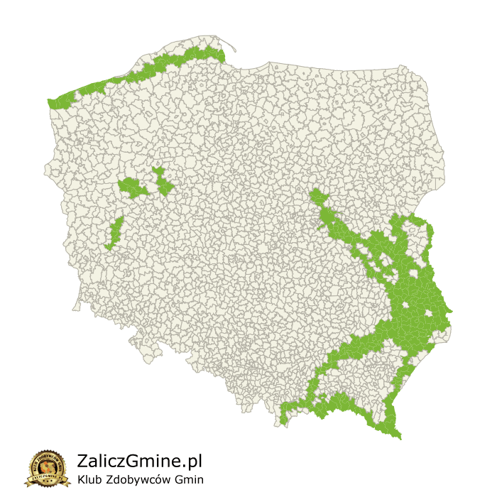 Mapa Zdobytych Gmin