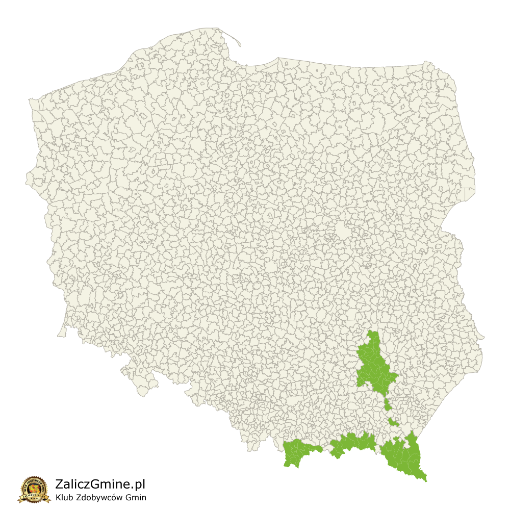 Mapa Zdobytych Gmin