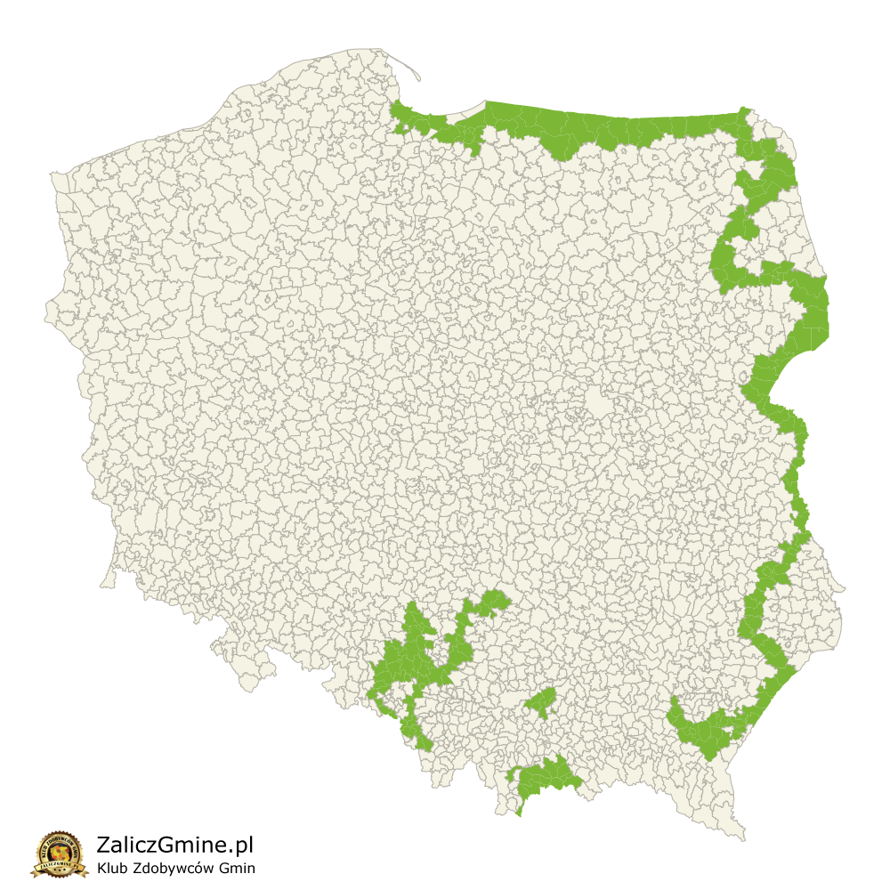 Mapa Zdobytych Gmin