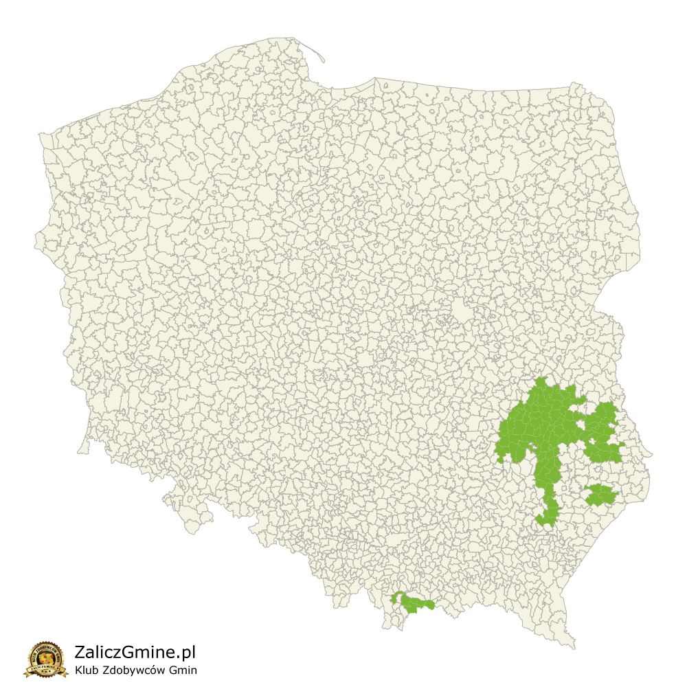 Mapa Zdobytych Gmin