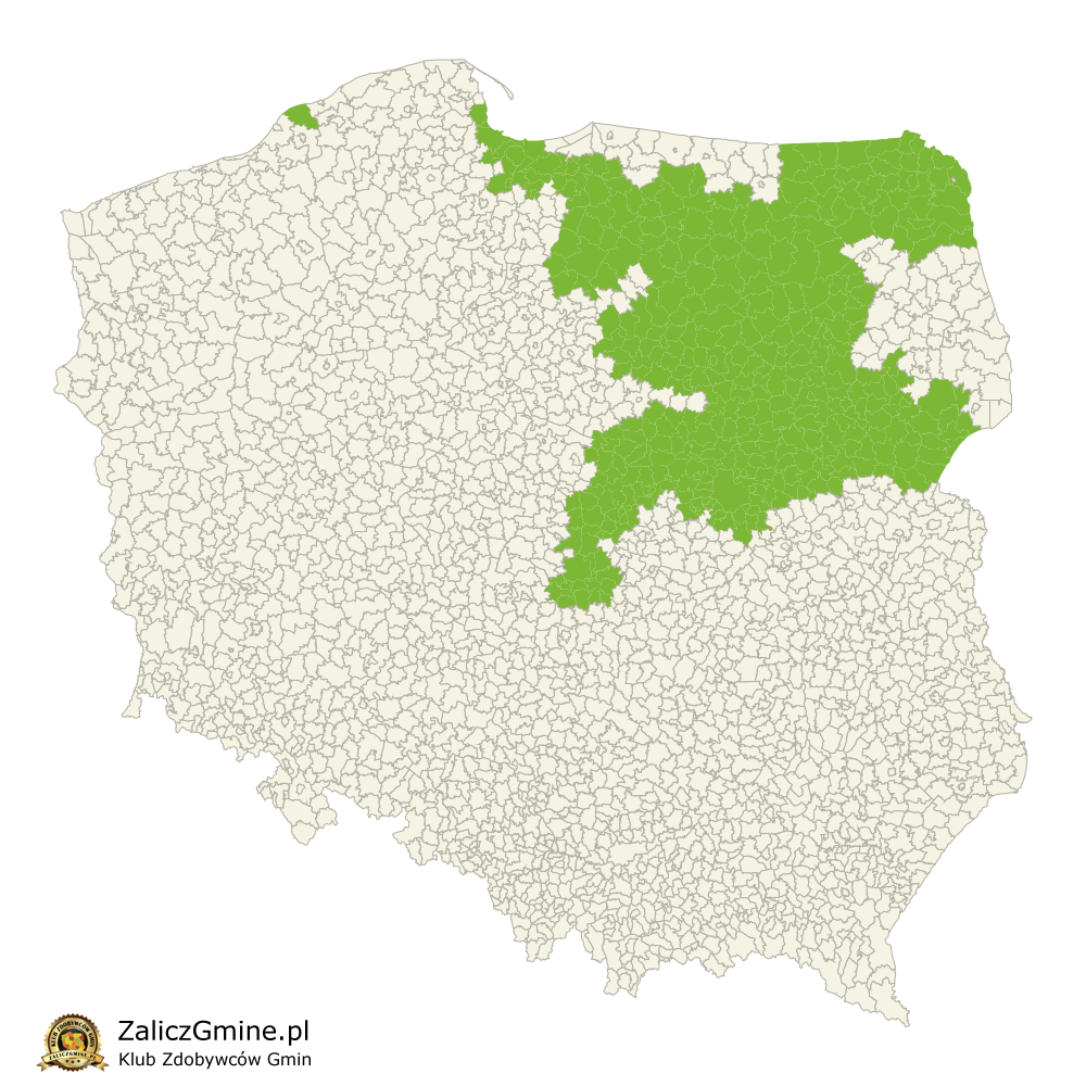 Mapa Zdobytych Gmin