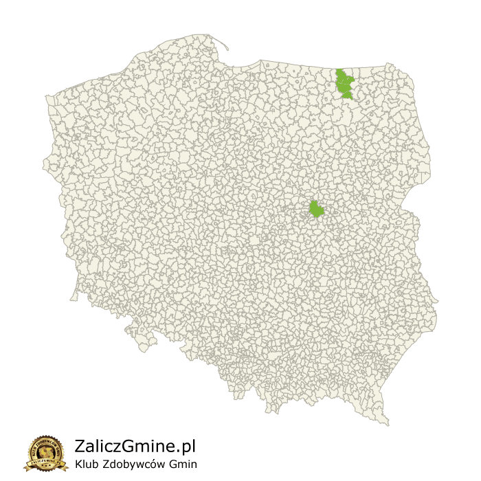 Mapa Zdobytych Gmin