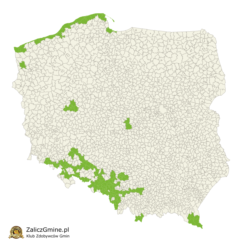 Mapa Zdobytych Gmin